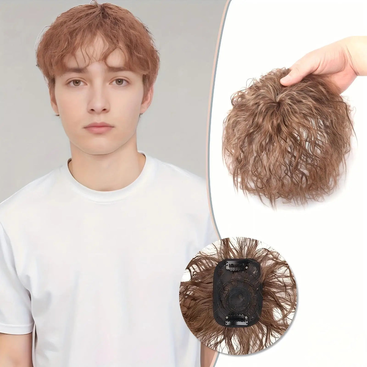 Men'S Short Synthetic Wavy