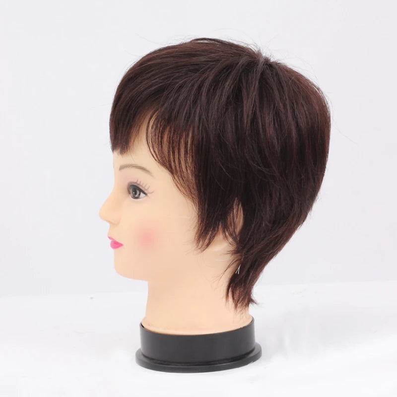 Human Hair Short Straight Wig