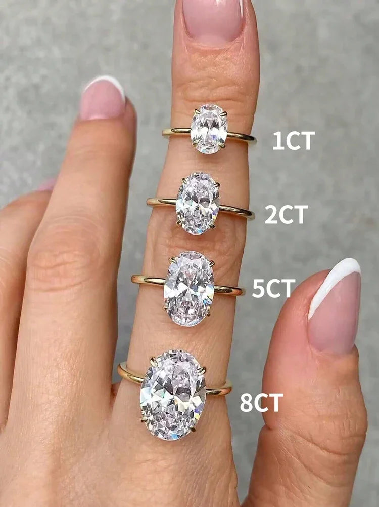 Zircon Oval Stone Ring