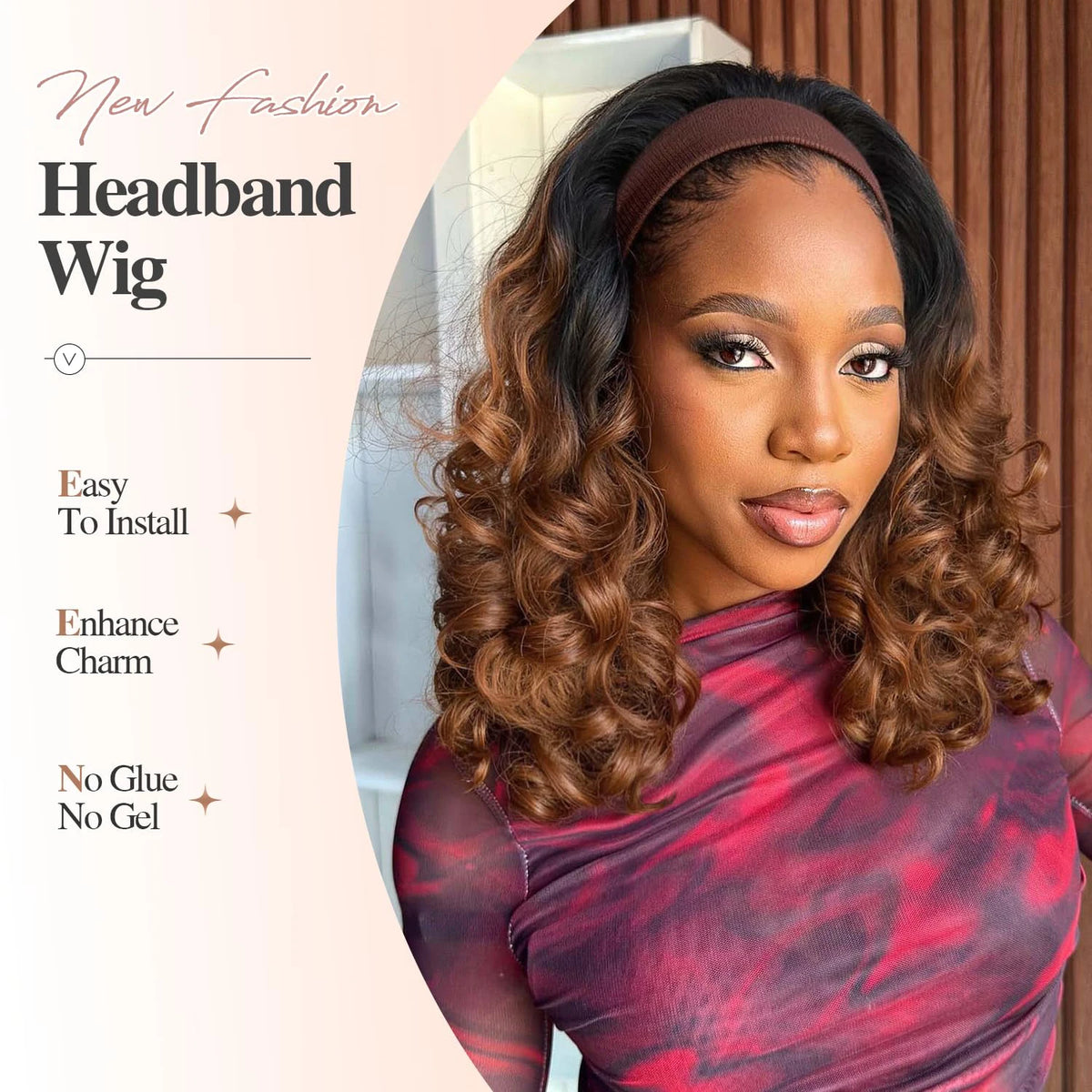 Yaki Curly Headband Wigs