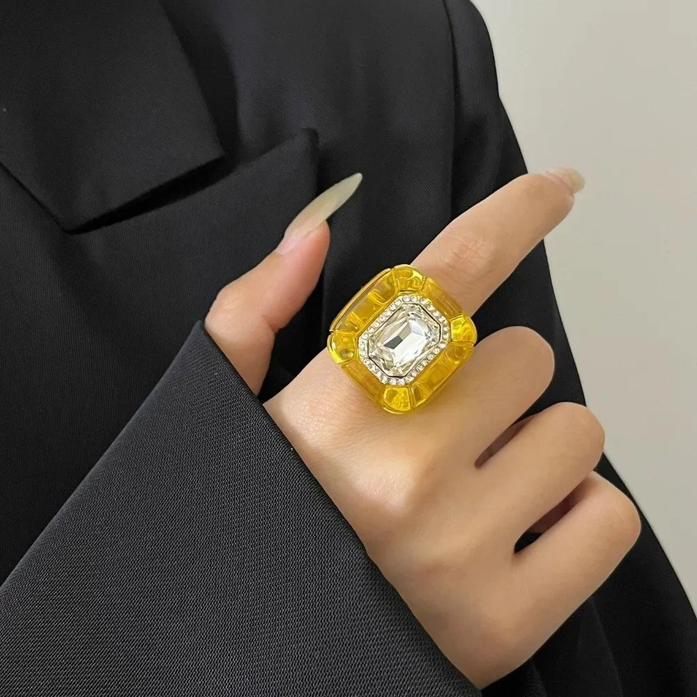 New Colorful Rhinestones Ring