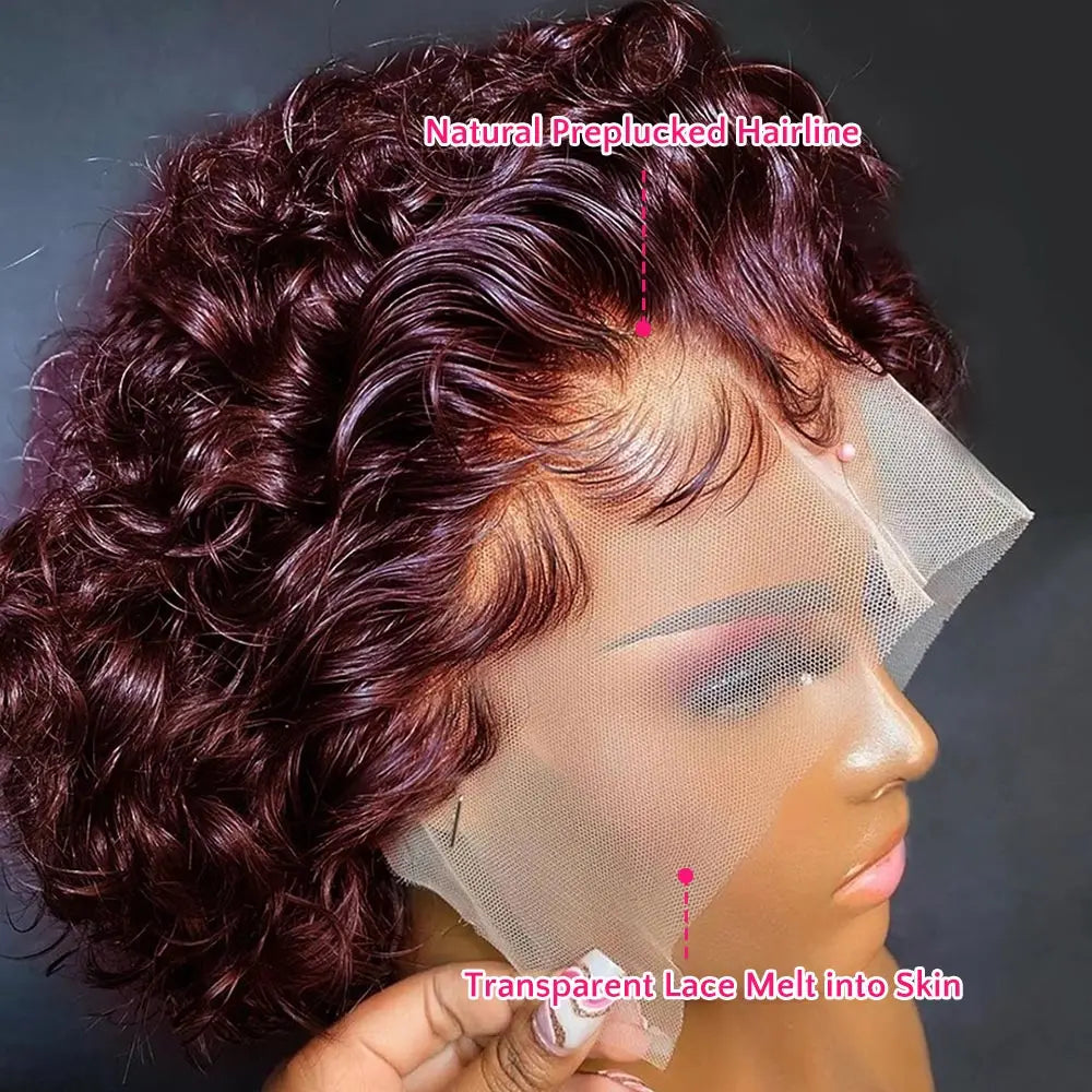Burgundy  Honey Colored Wigs
