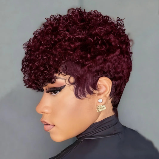 Short Natural Black Human