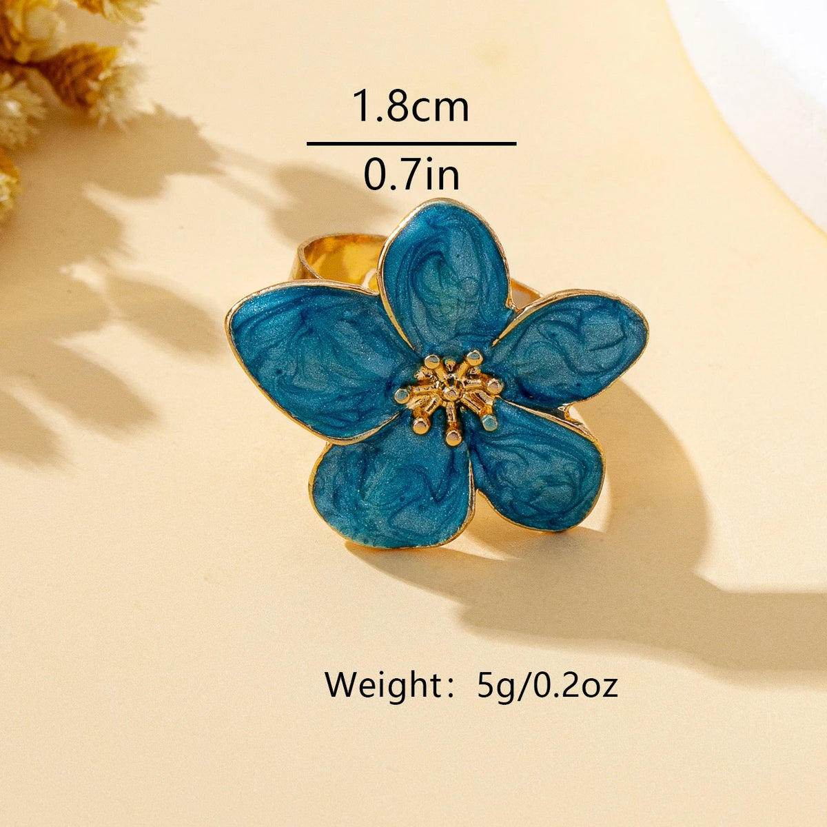 Open Ring with Flowers