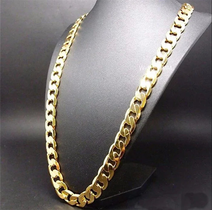 Pure Gold Color Necklace Jewelry,