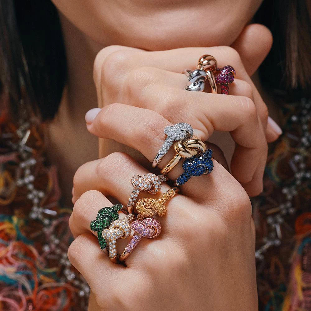 Colored Zircon  Intersection Ring Classic