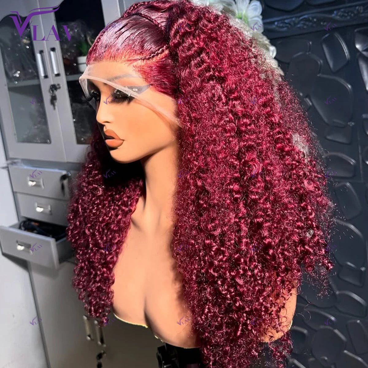 Burgundy Colored Kinky Curly