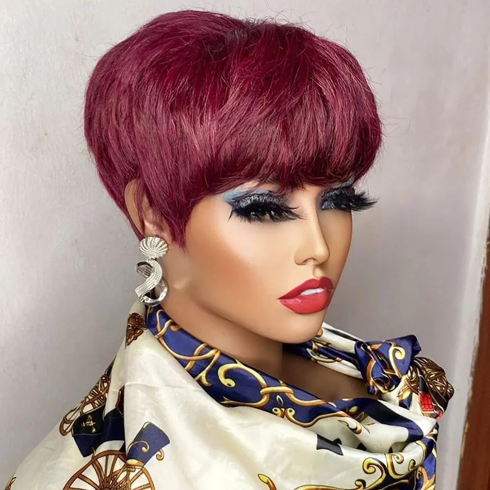 Burgundy Colored Pixie
