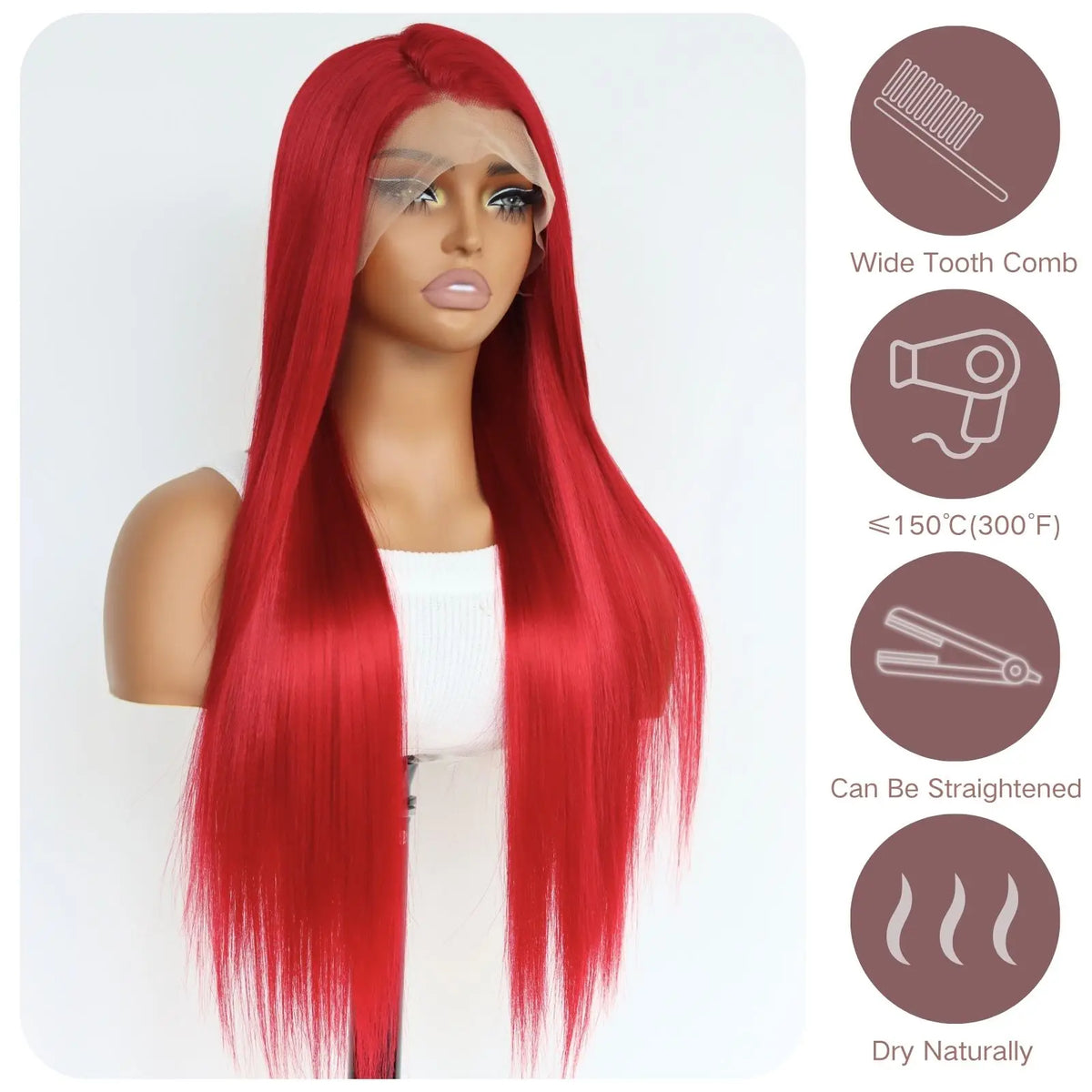 Burgundy Red Wig