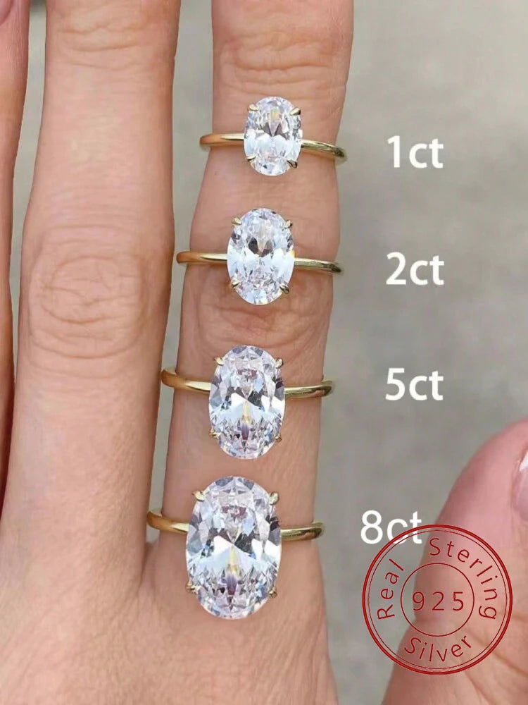 Zircon Oval Stone Ring