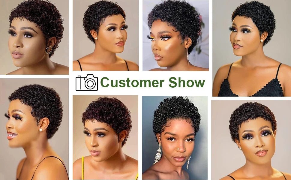 Kinky Curly Human Hair Wigs