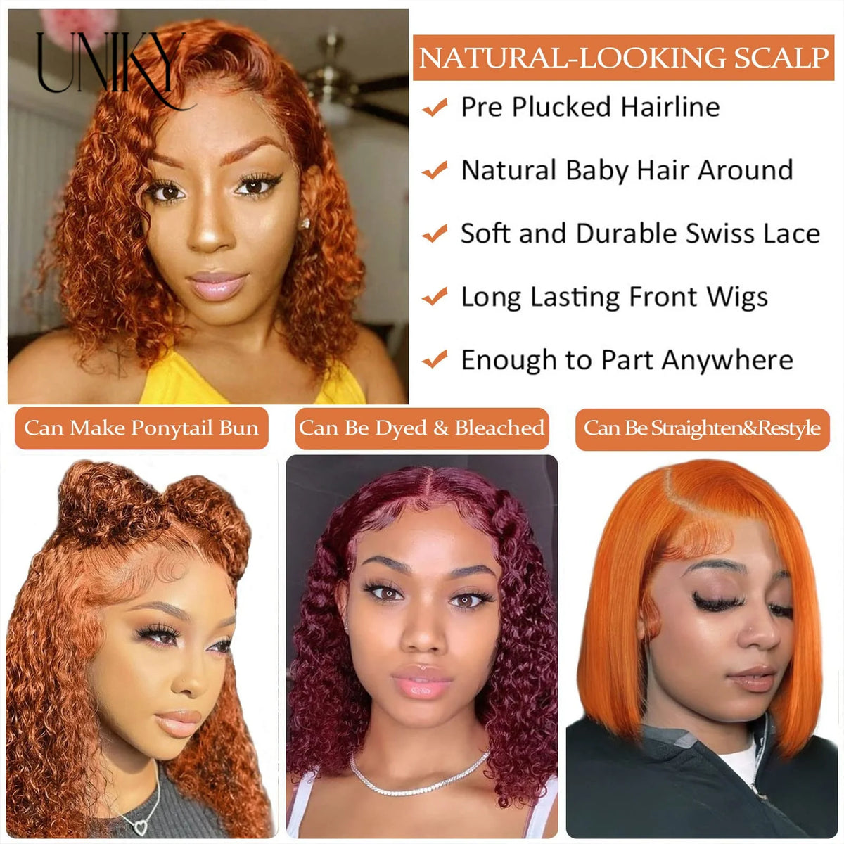 Ginger Orange Hair  Wig