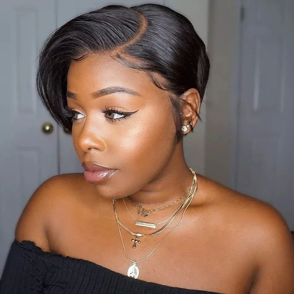 Burmese Hair Side Part Pixie