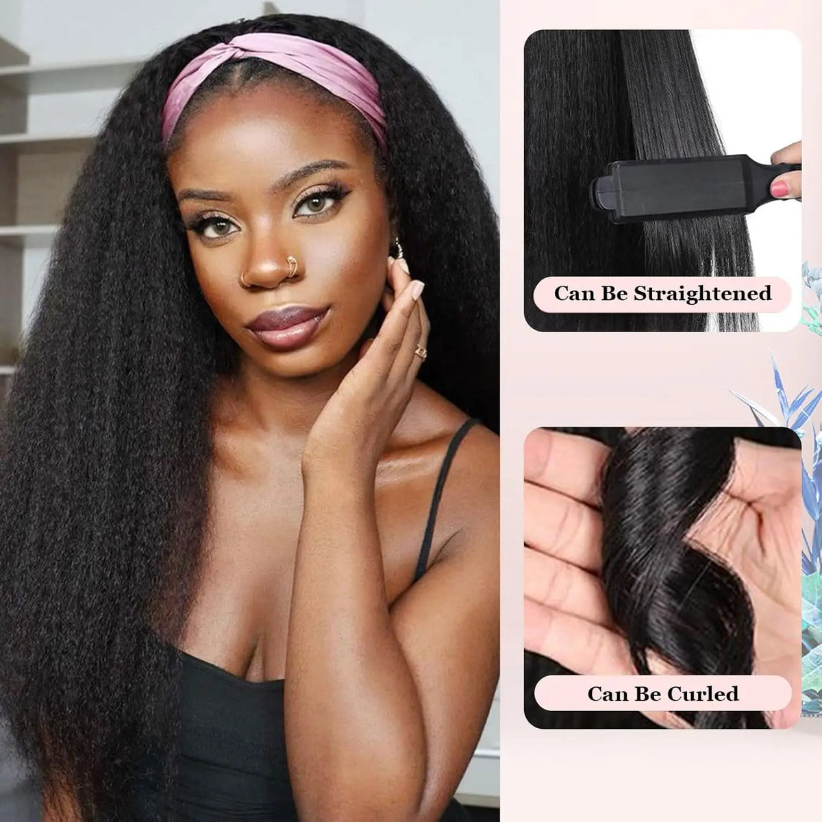 Long Kinky Half Wig