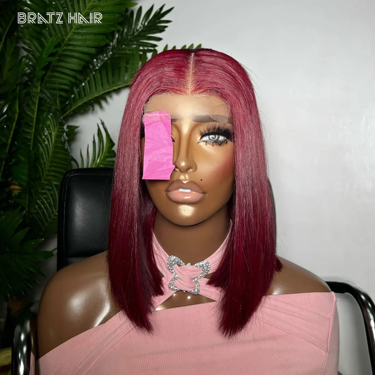 Burgundy Glueless Bob Wig