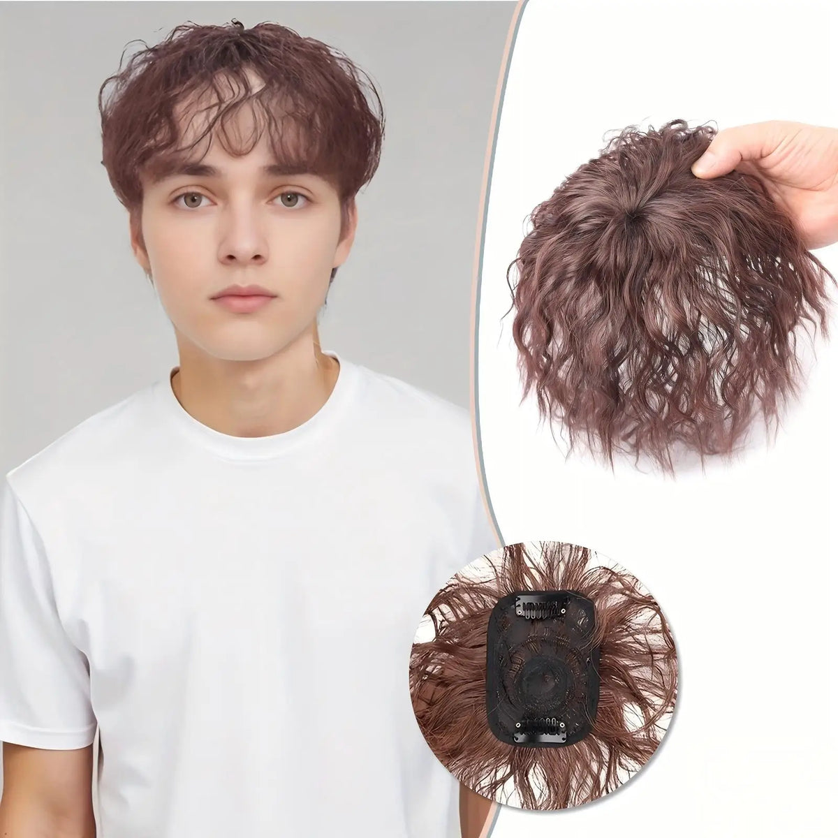Men'S Short Synthetic Wavy