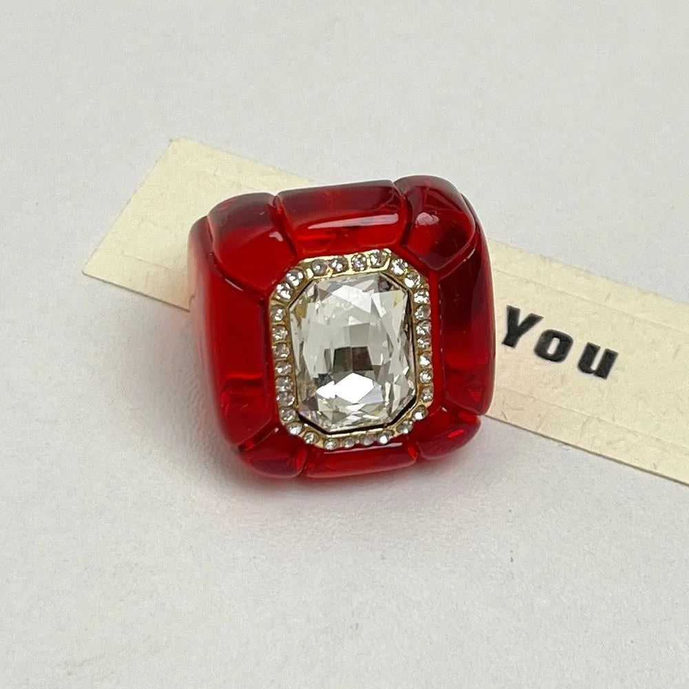 New Colorful Rhinestones Ring