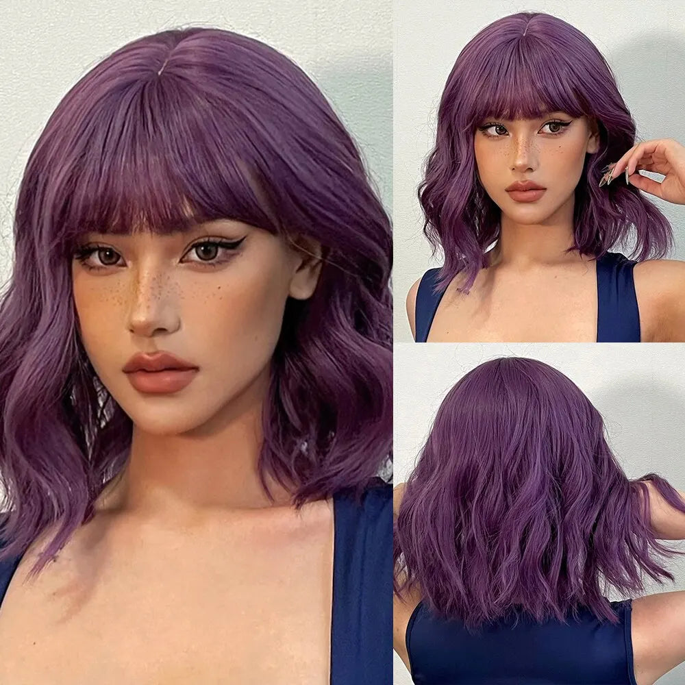 Short Wavy Bob Wigs