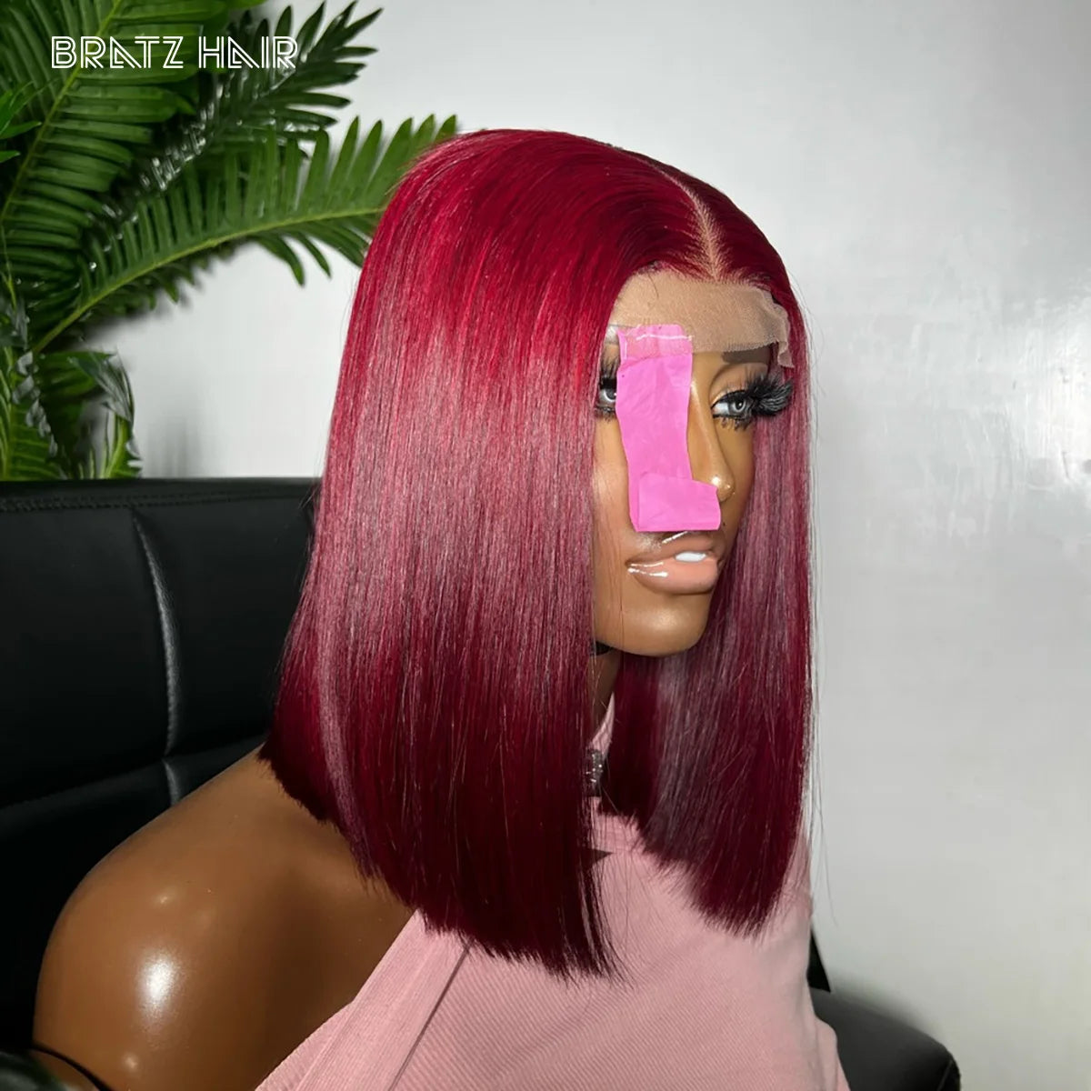 Burgundy Glueless Bob Wig