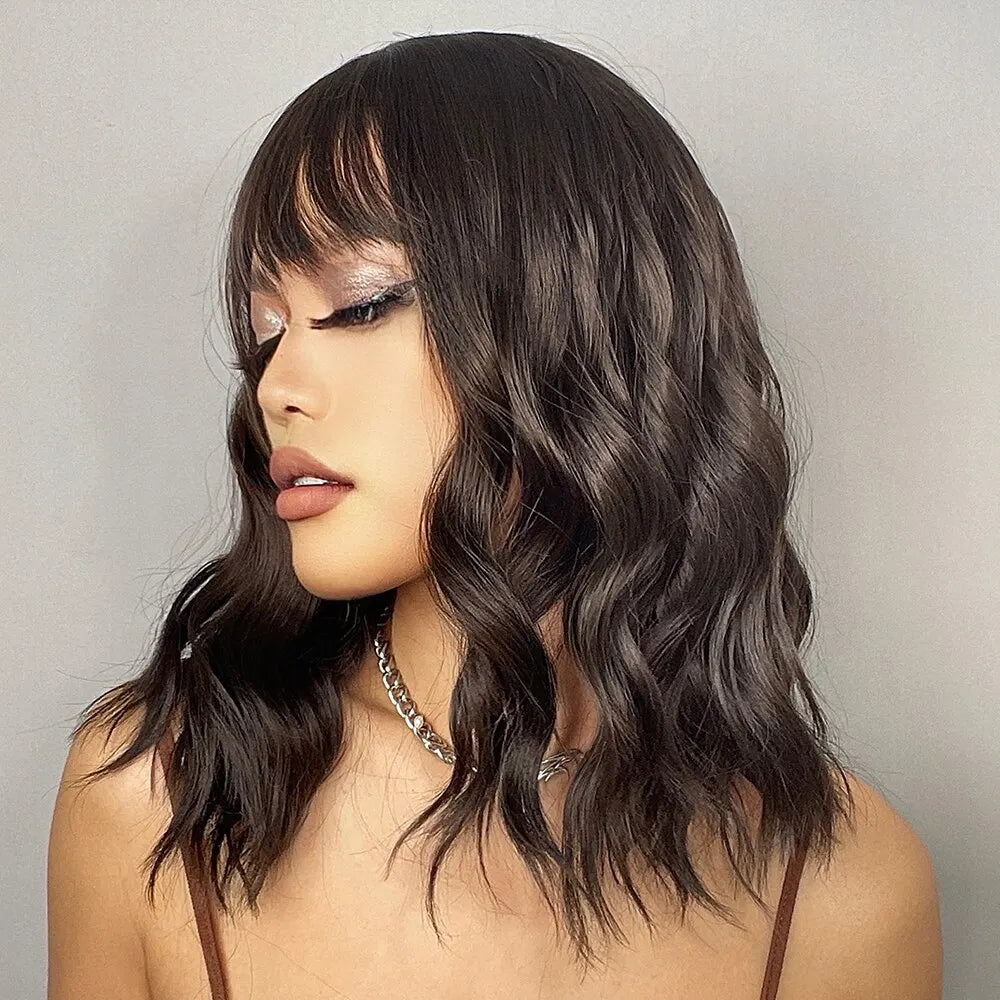 Short Wavy Bob Wigs