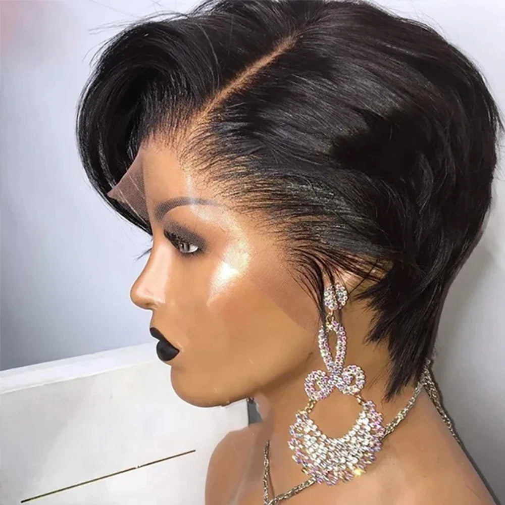 Burmese Hair Side Part Pixie