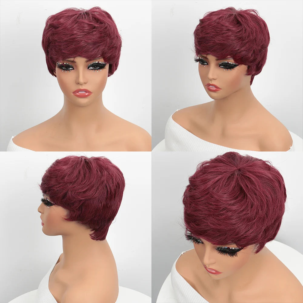 Burgundy Colored Pixie