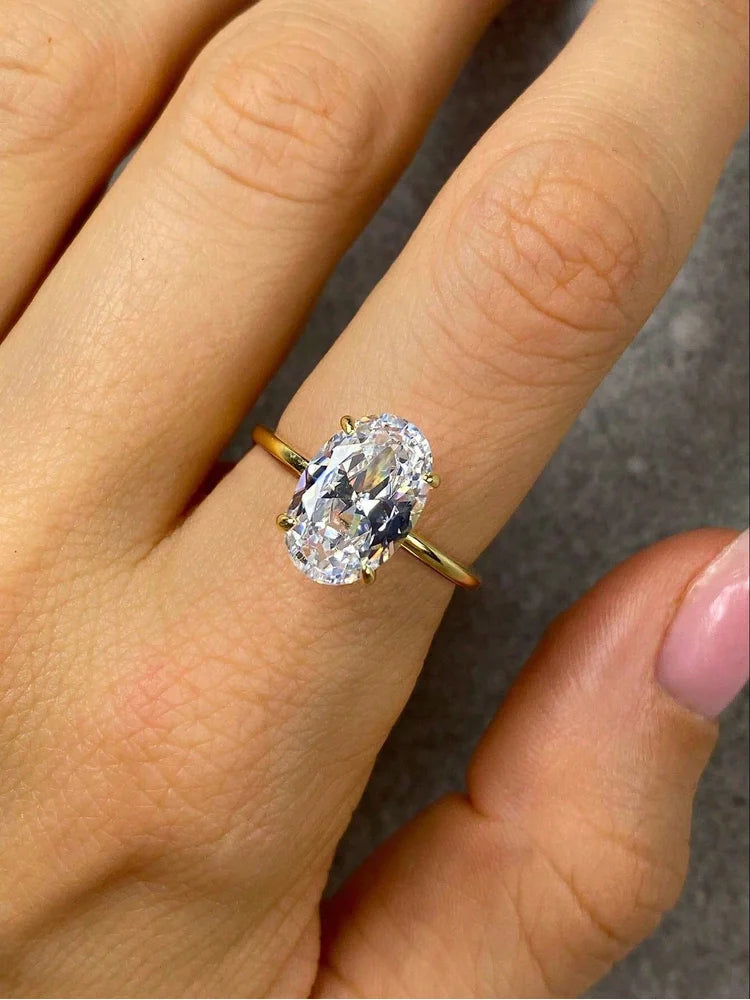 Zircon Oval Stone Ring