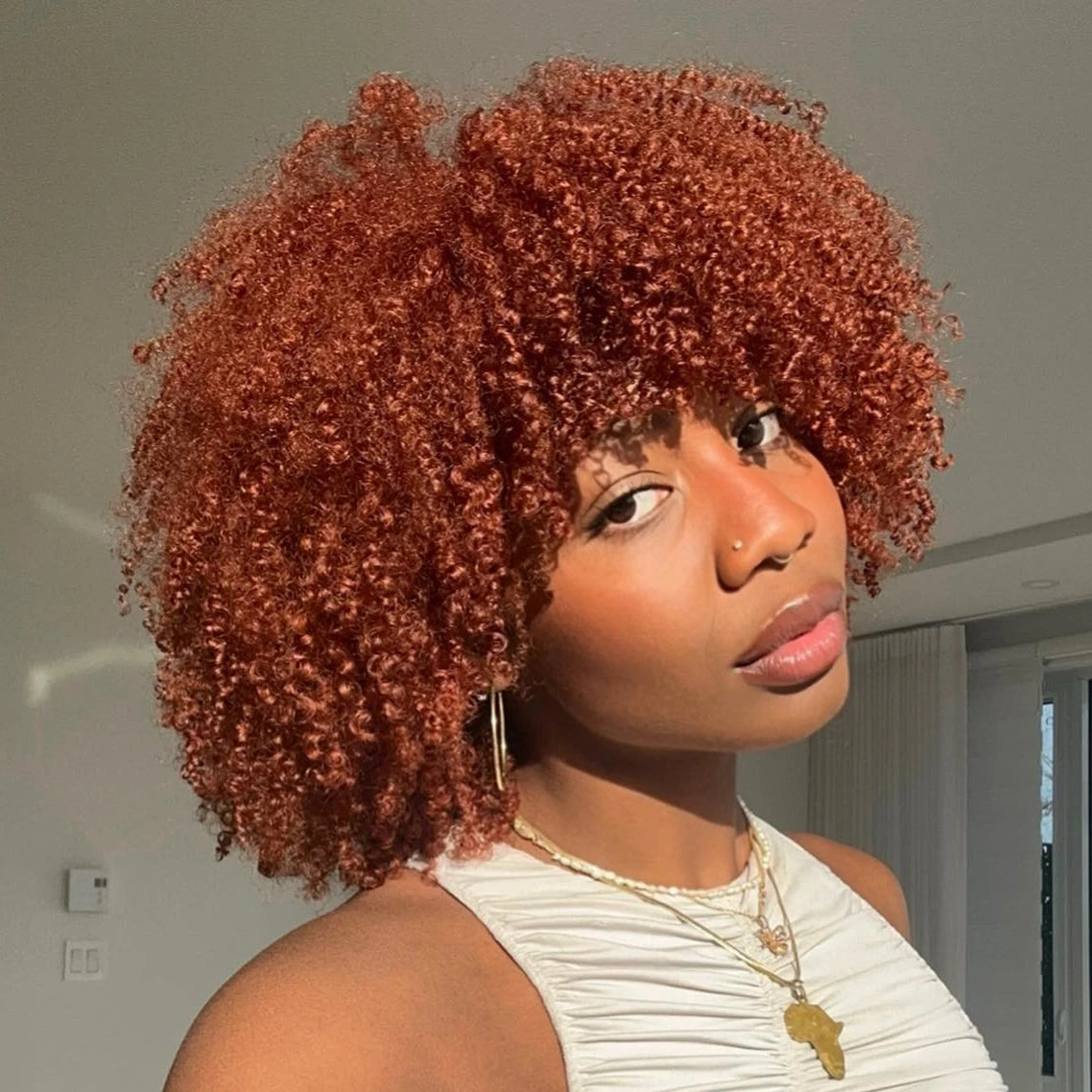 Orange Ginger Blonde Wig for Women