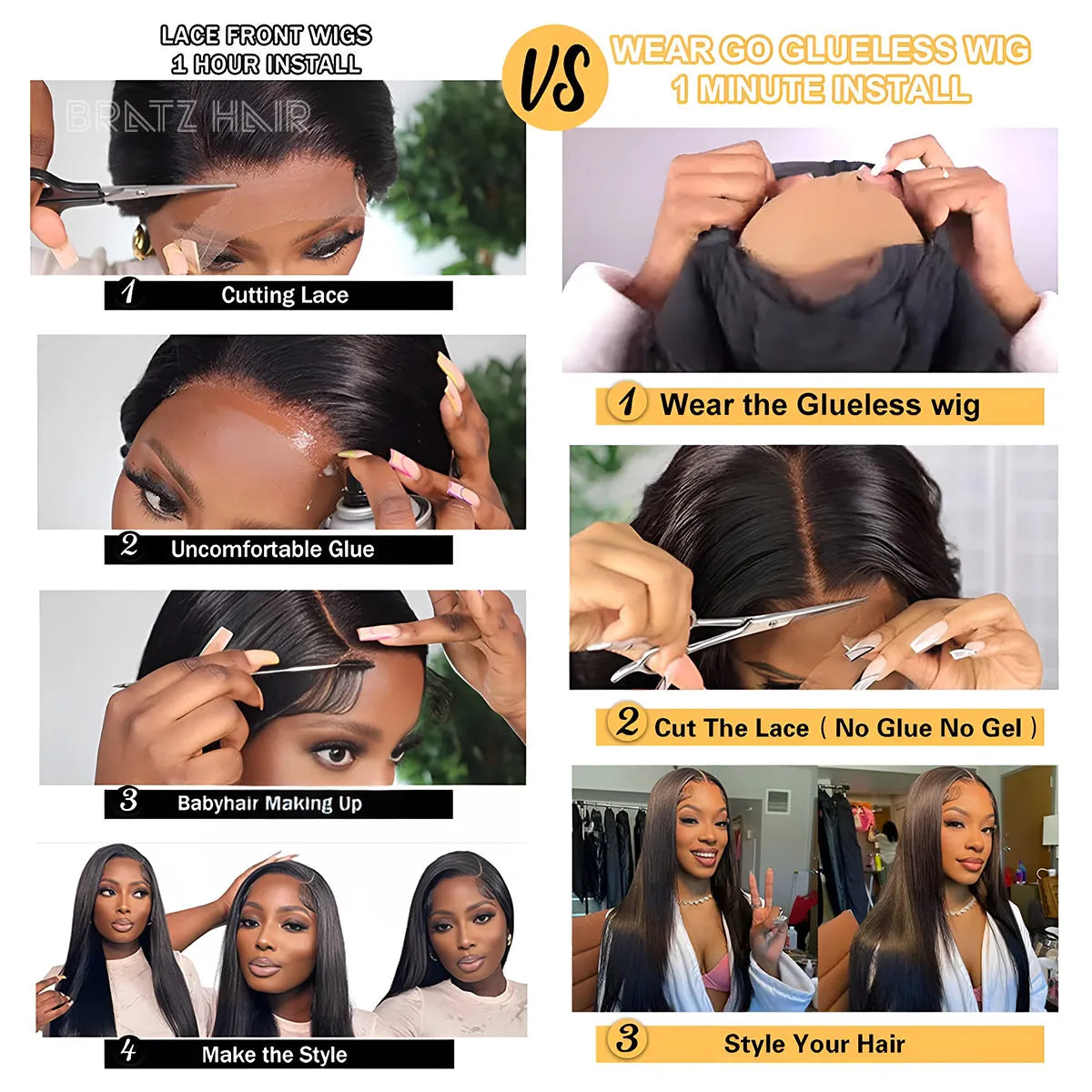 Burgundy Glueless Bob Wig