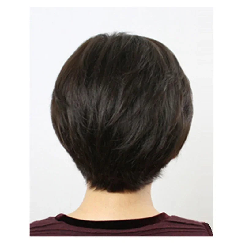 Human Hair Short Straight Wig