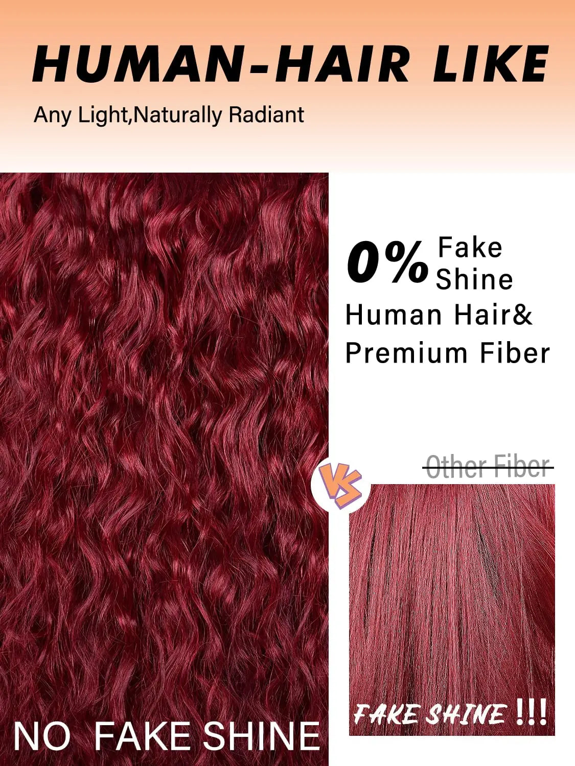 Burgundy Curly Wig