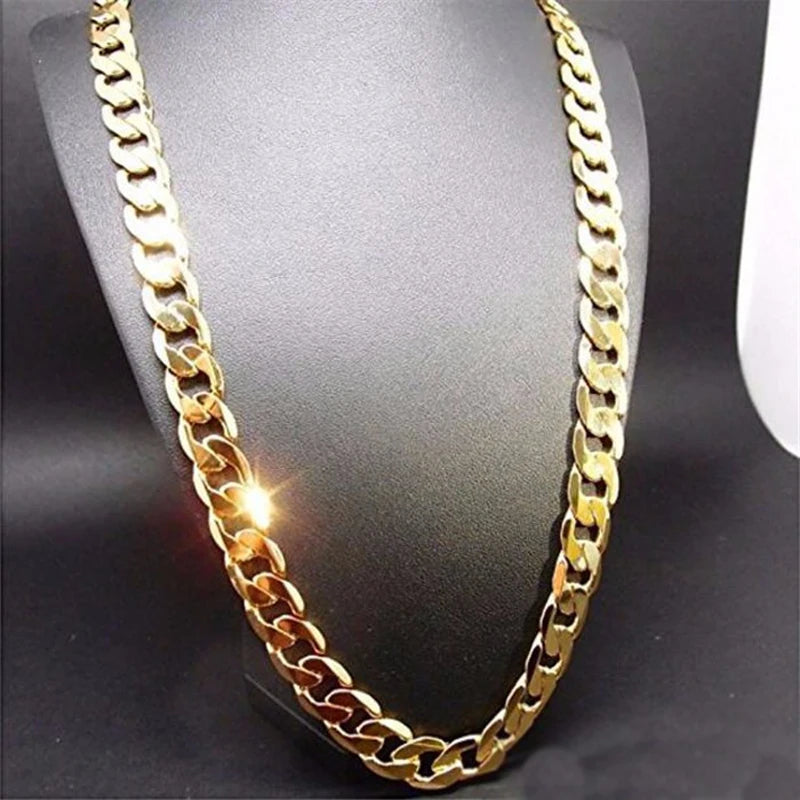 Pure Gold Color Necklace Jewelry,