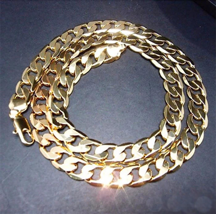 Pure Gold Color Necklace Jewelry,