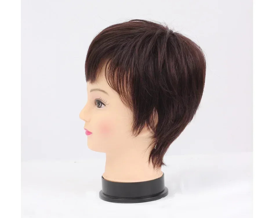 Human Hair Short Straight Wig