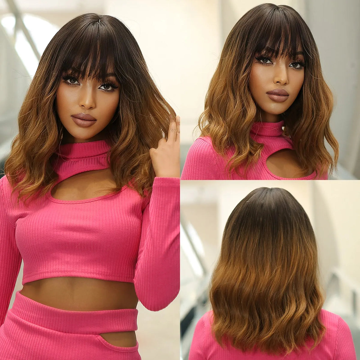 Short Wavy Bob Wigs