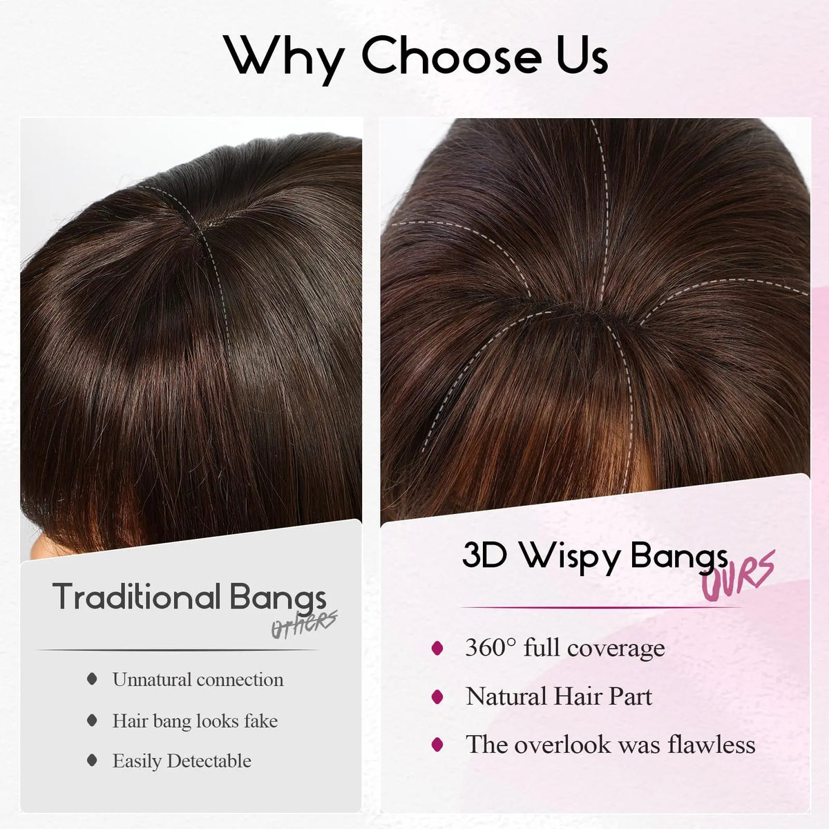 Ginger Orange Human Hair Bangs