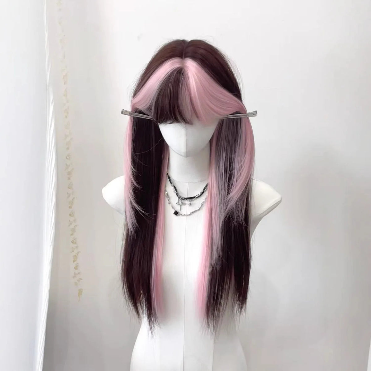 Ombre Pink Brown Wig