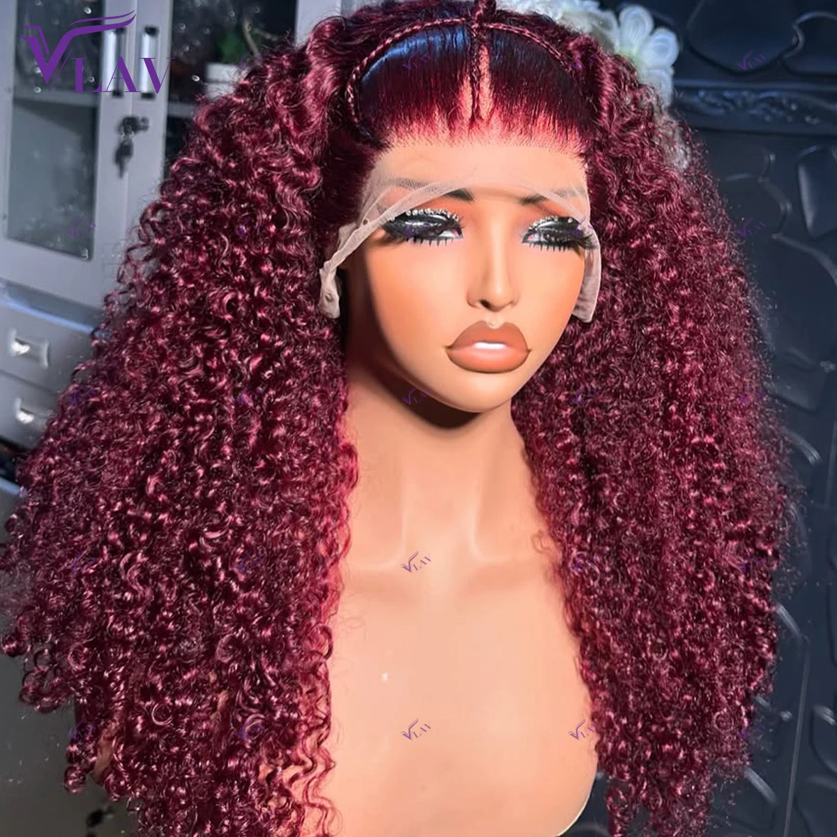 Burgundy Colored Kinky Curly