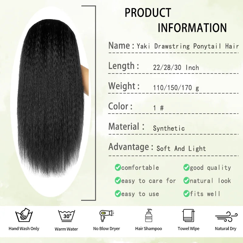 Long Kinky Straight Wig