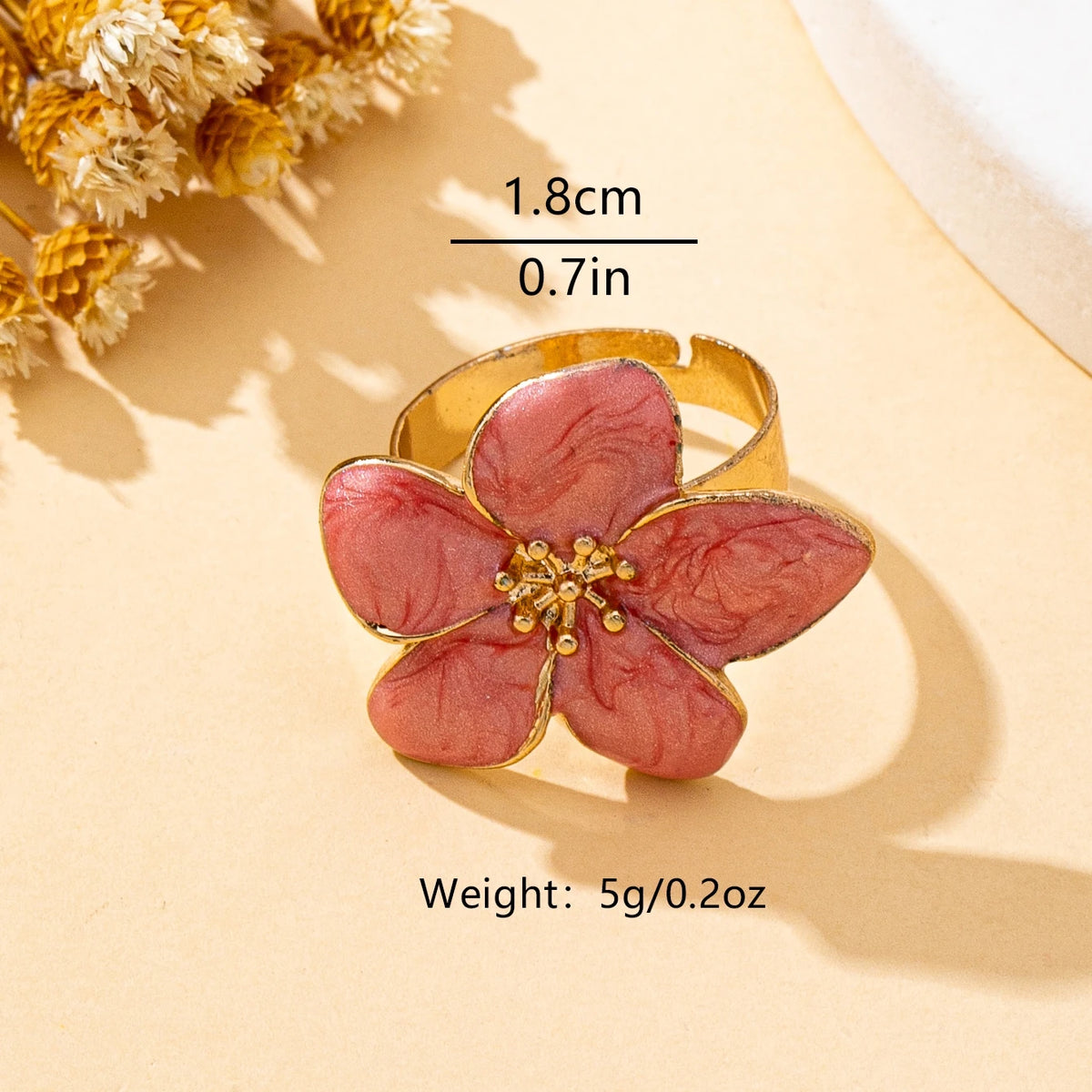 Open Ring with Flowers