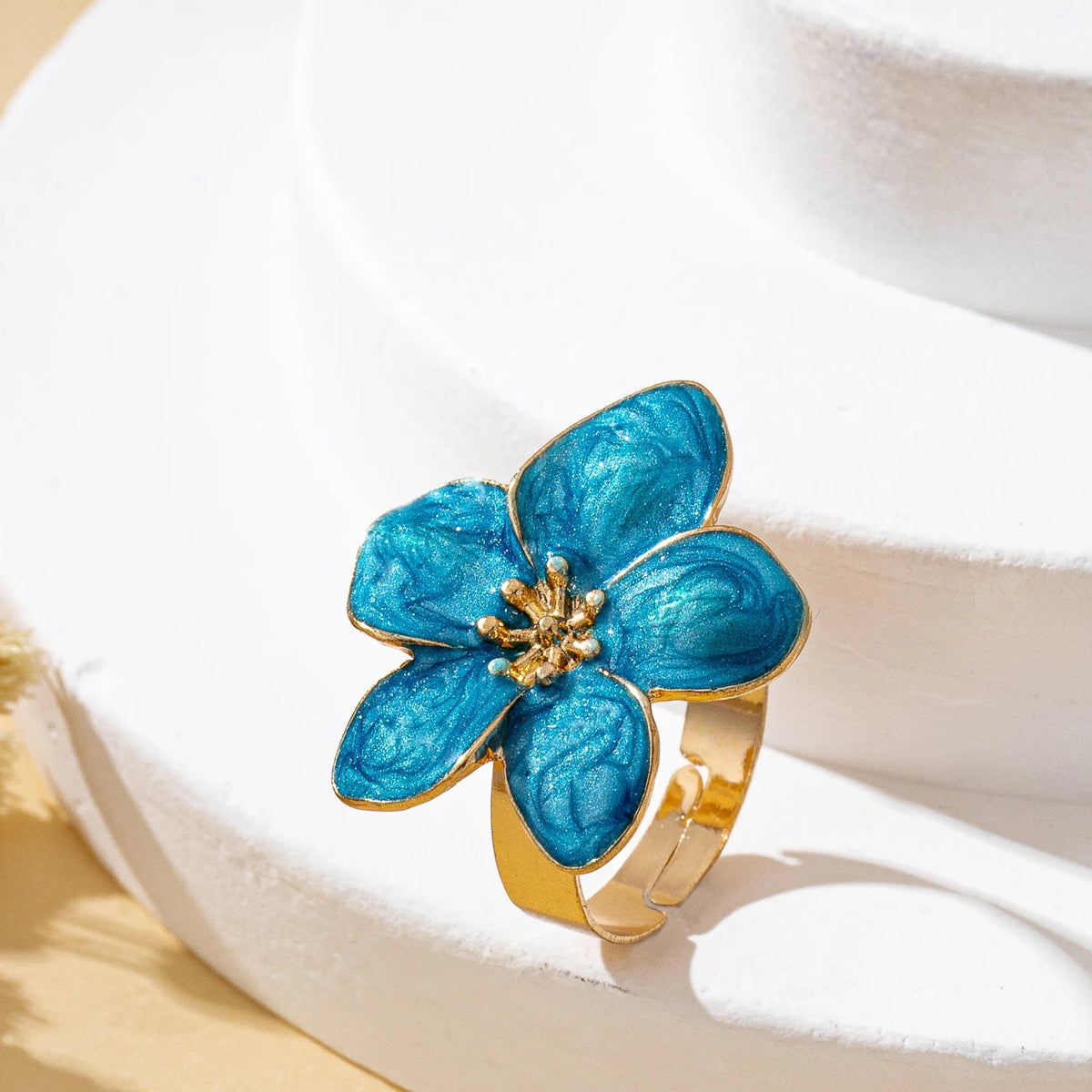 Open Ring with Flowers