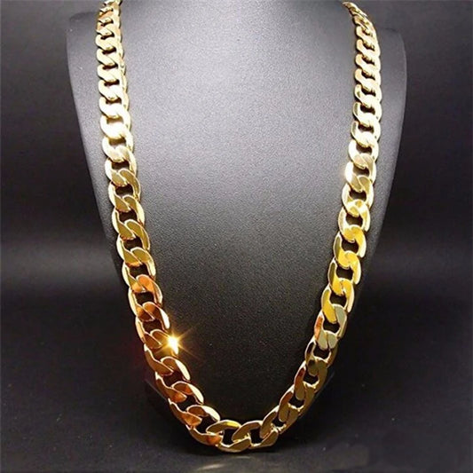 Pure Gold Color Necklace Jewelry,