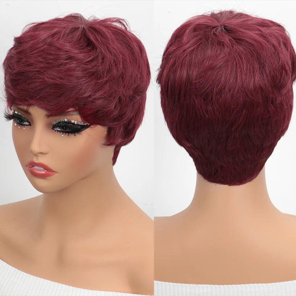 Burgundy Colored Pixie