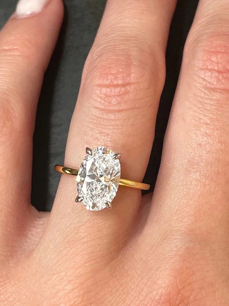 Zircon Oval Stone Ring