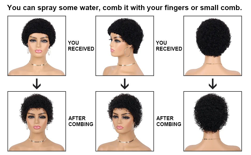 Kinky Curly Human Hair Wigs