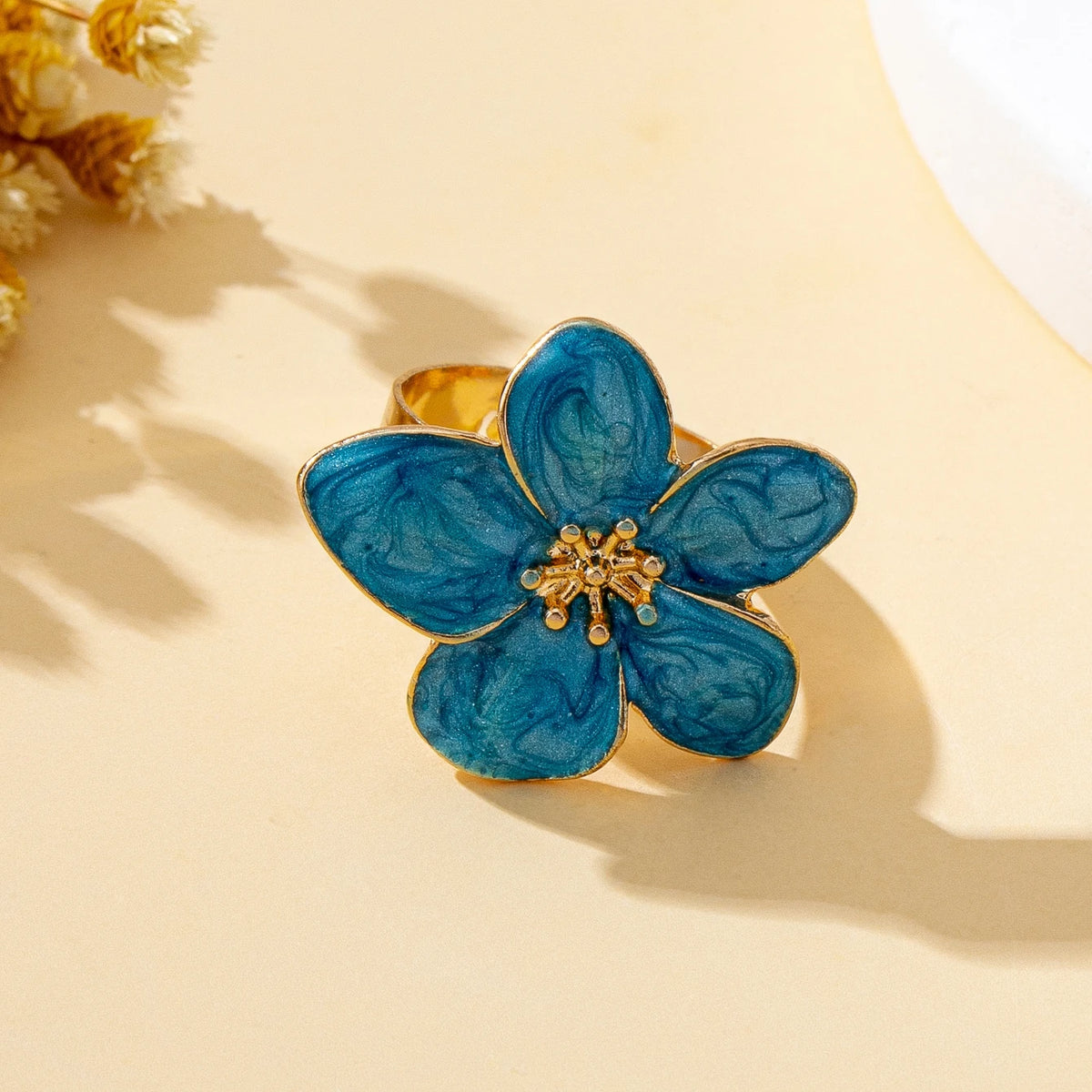 Open Ring with Flowers