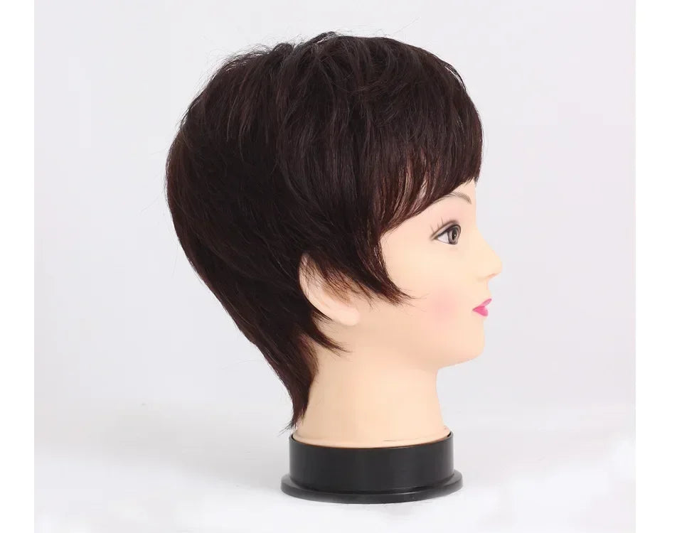 Human Hair Short Straight Wig
