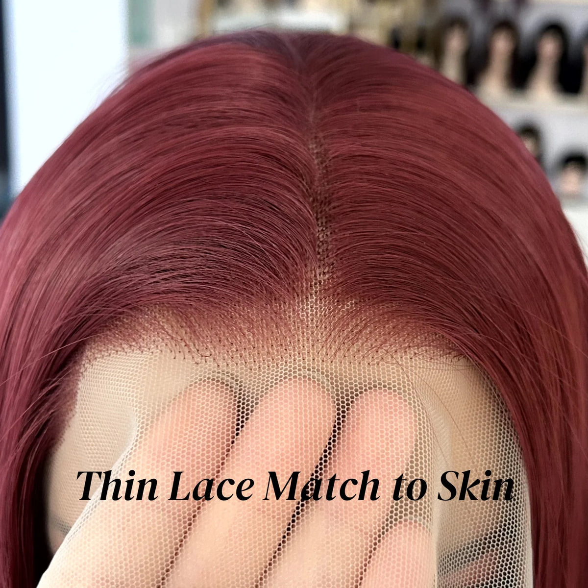 Burgundy Long Silky Straight Wig