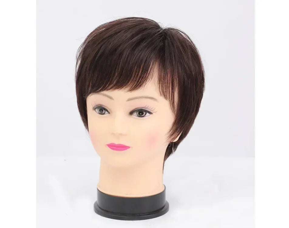 Human Hair Short Straight Wig