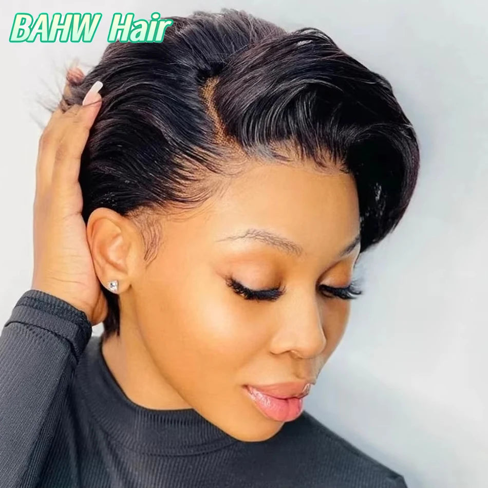 Burmese Hair Side Part Pixie